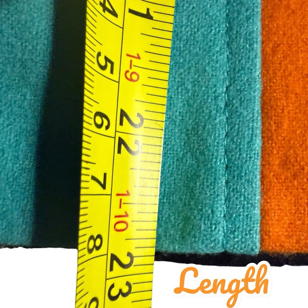 Harve Benard Vintage Colorblock Striped Wool A-Line Skirt Size 12 Lined Artsy - Picture 7 of 8